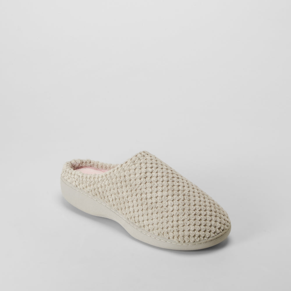 Zapatilla de casa textura gris OLYNE