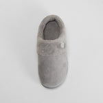 Zapatilla de casa cómoda bordado gris OLYNE