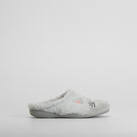 Zapatilla de casa semiabierta gato gris OLYNE