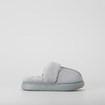 Zapatilla de casa pelo semiabierta gris OLYNE