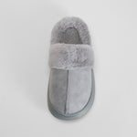 Zapatilla de casa pelo semiabierta gris OLYNE