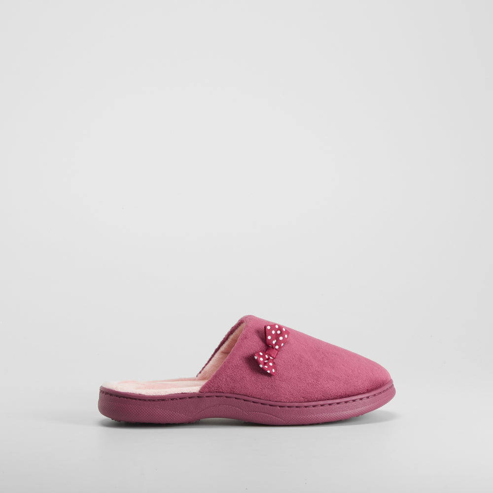 Zapatilla de casa lazo roja OLYNE