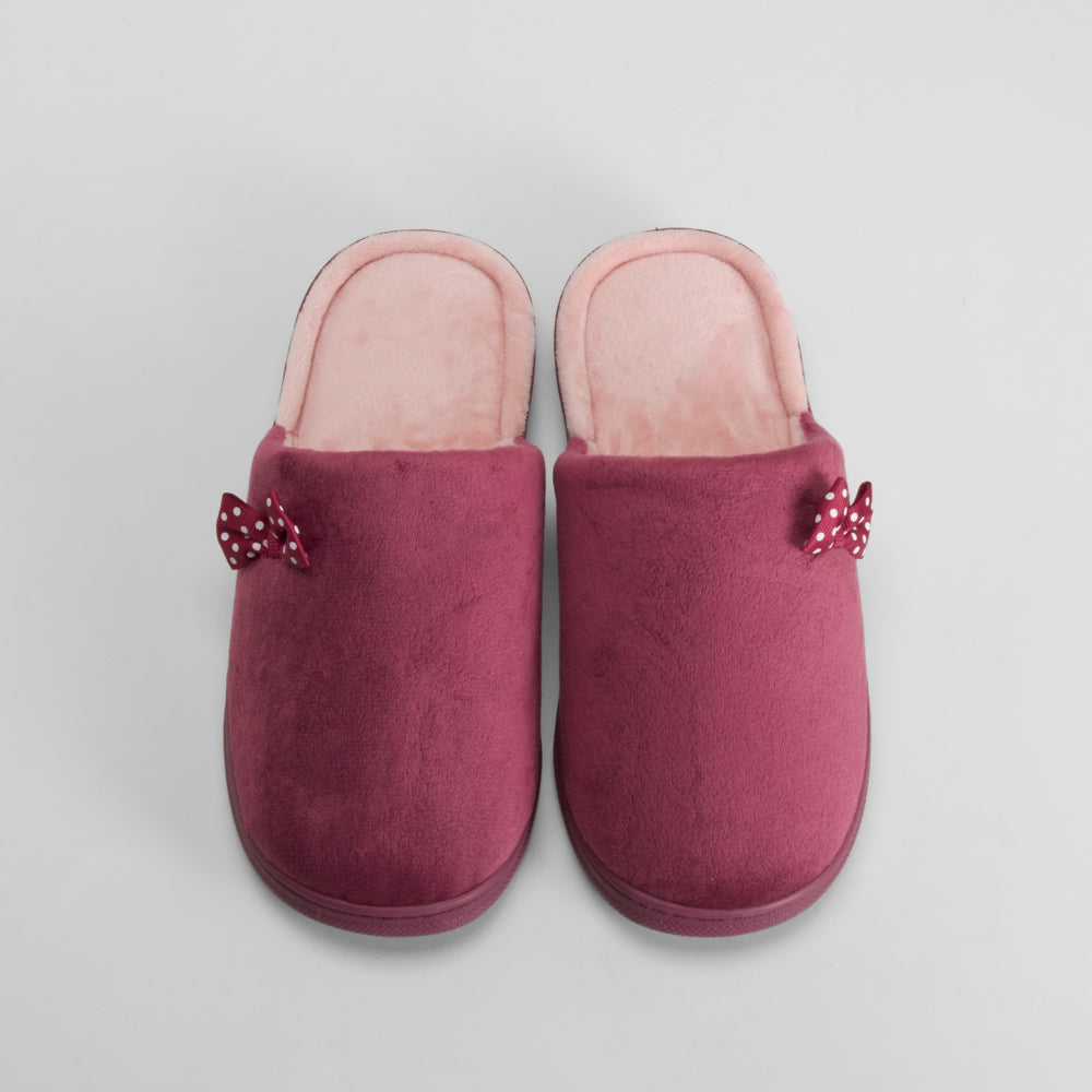 Zapatilla de casa lazo roja OLYNE