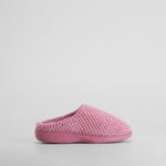 Zapatilla de casa semiabierta textura rosa OLYNE