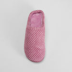 Zapatilla de casa semiabierta textura rosa OLYNE