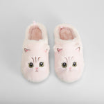 Zapatilla de casa abierta gato rosa OLYNE