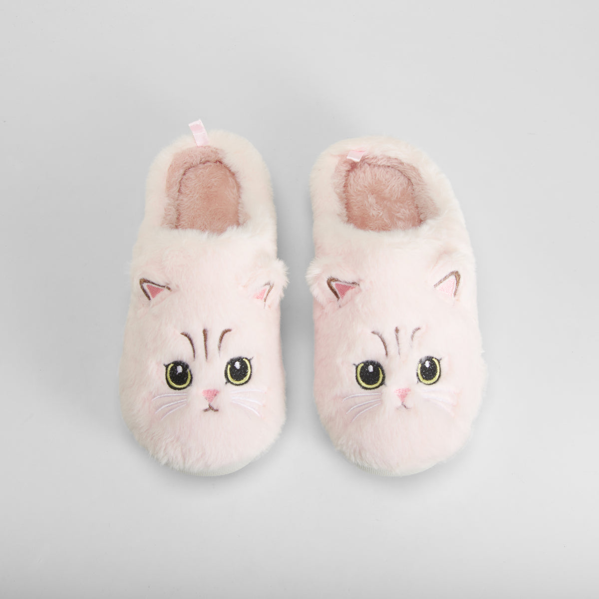Zapatilla de casa abierta gato rosa OLYNE