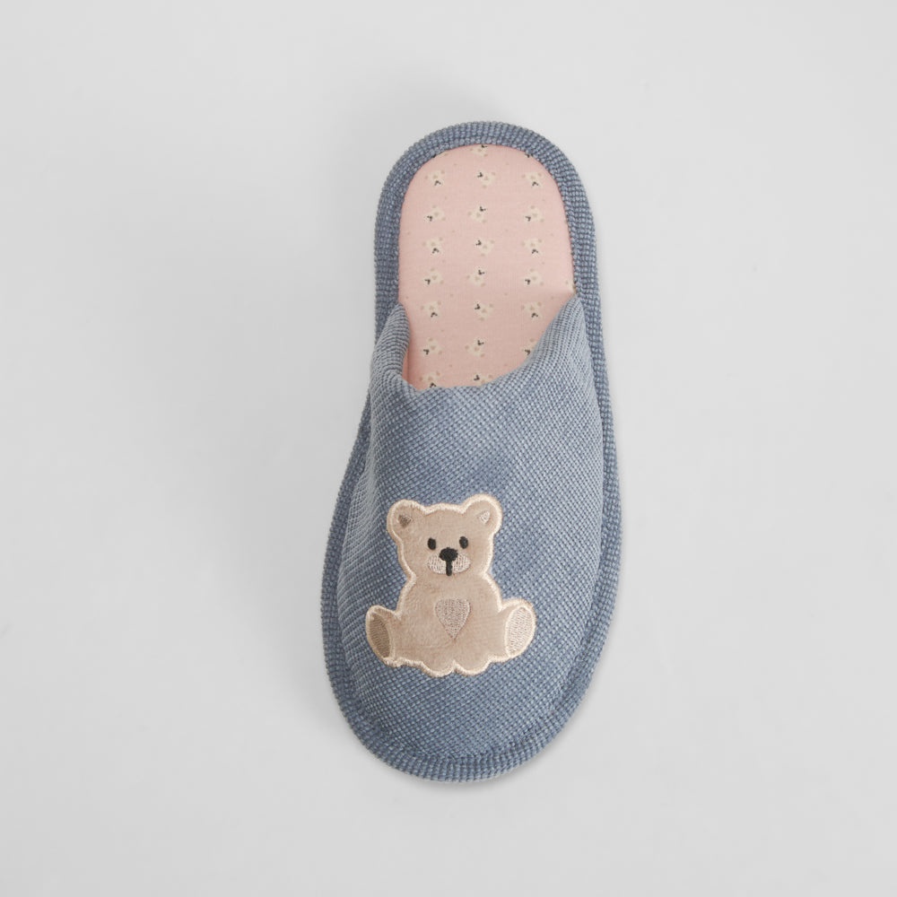 Zapatilla casa chinela osito azul OLYNE