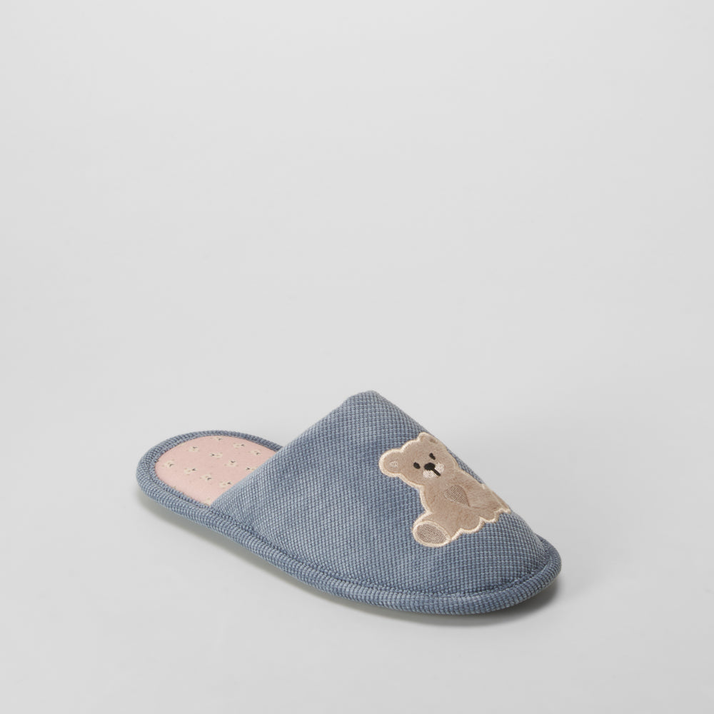 Zapatilla casa chinela osito azul OLYNE