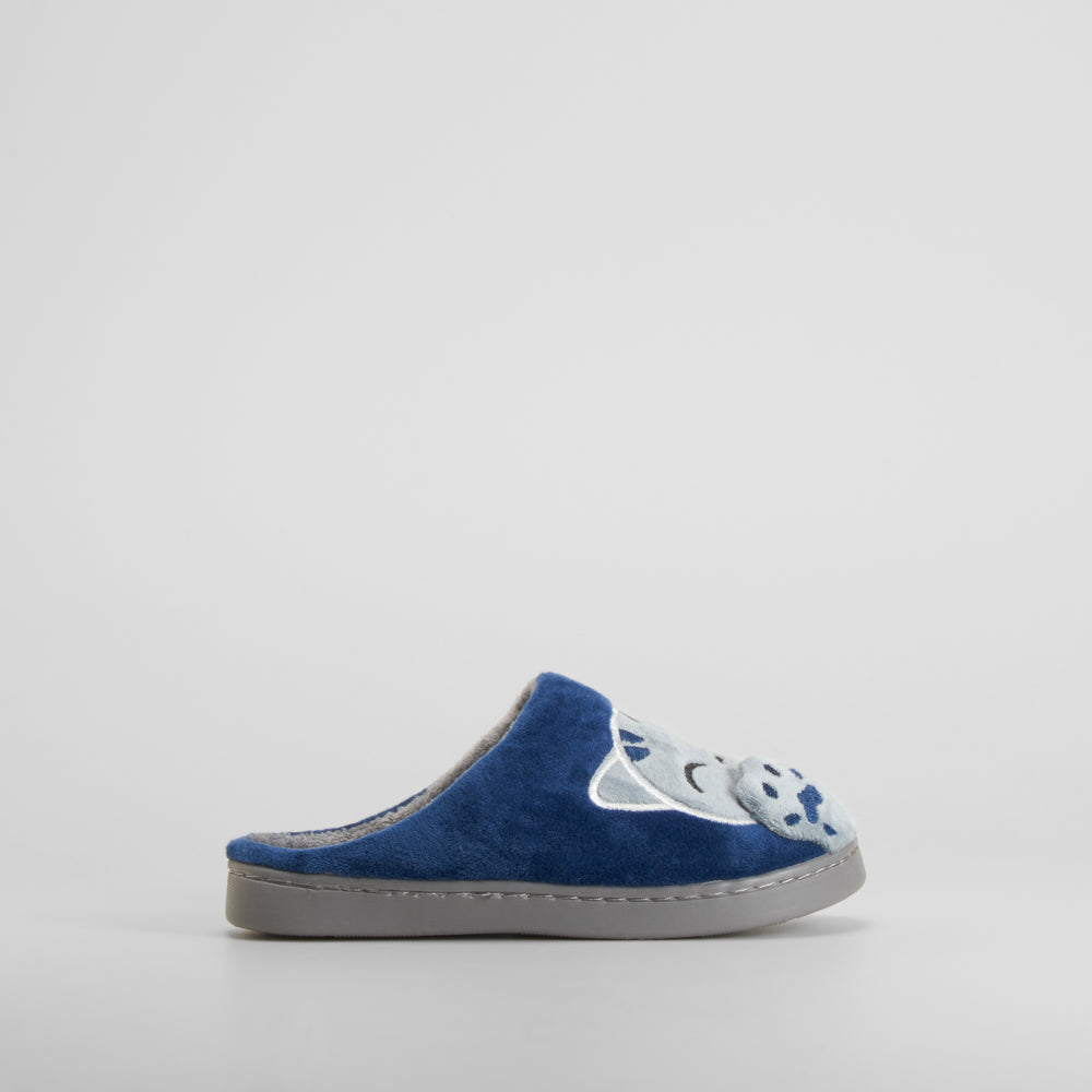 Zapatilla de casa gato azul OLYNE