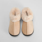 Zapatilla de casa cerrada pelo beige OLYNE
