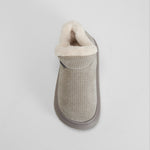 Zapatilla de casa botín punto gris OLYNE