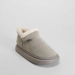 Zapatilla de casa botín punto gris OLYNE