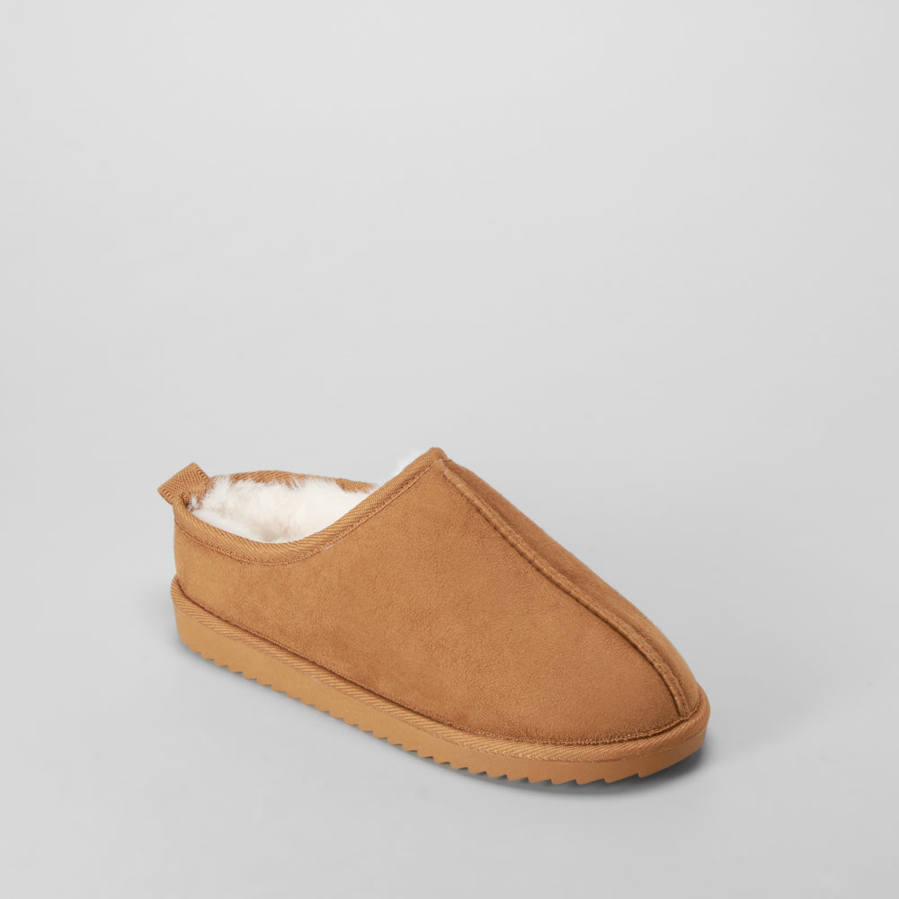 Zapatilla de casa cerrada pelo marrón OLYNE