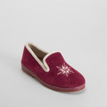 Zapatilla de casa bordado roja OLYNE