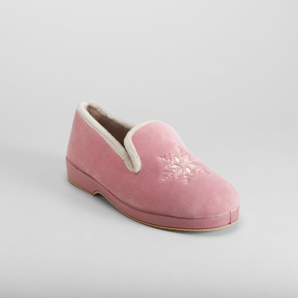 Zapatilla casa cerrada estrella bordada rosa OLYNE