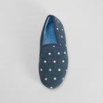 Zapatilla de casa fieltro estrellas azul OLYNE