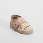 Zapatilla casa velcro bebé tigre rosa OLYNE