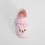 Zapatilla de casa conejo bebé rosa OLYNE