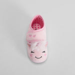 Zapatilla de casa detalles decorativos rosa OLYNE
