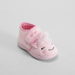 Zapatilla de casa detalles decorativos rosa OLYNE