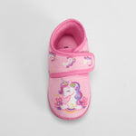 Zapatilla de casa velcro unicornio rosa OLYNE