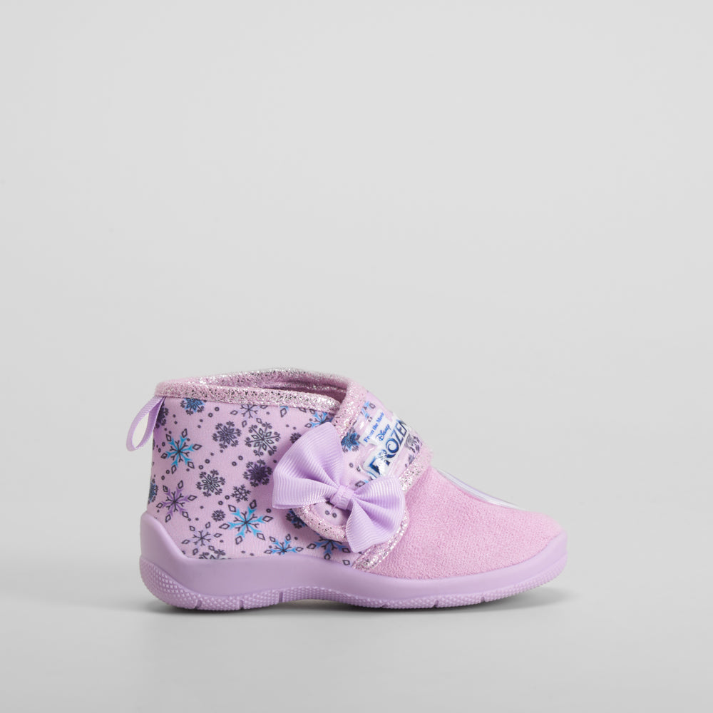 Zapatilla de casa bota con lazo morada FROZEN