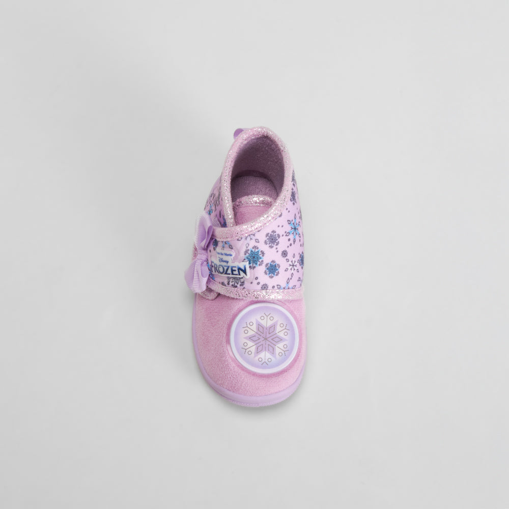 Zapatilla de casa bota con lazo morada FROZEN