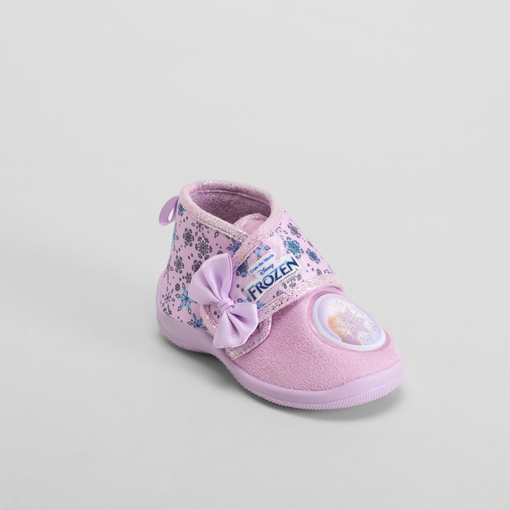 Zapatilla de casa bota con lazo morada FROZEN