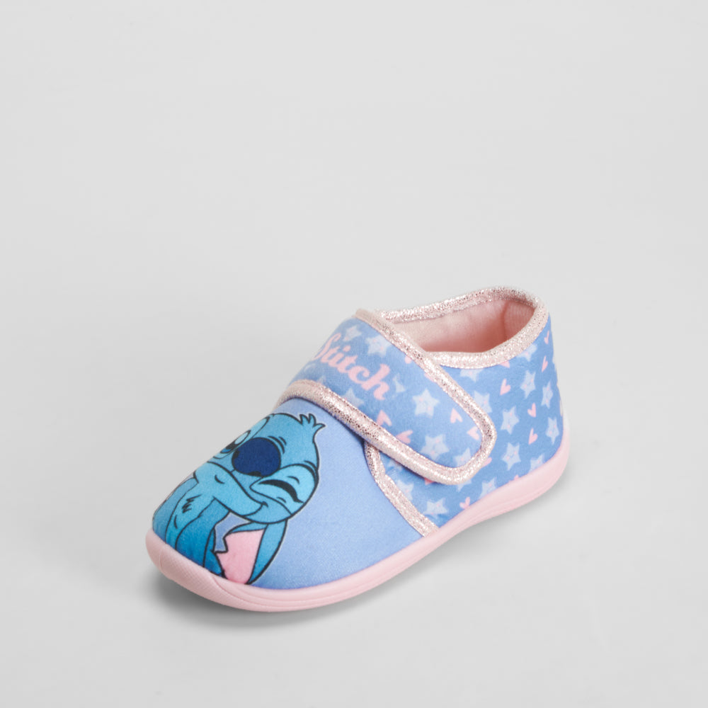 Zapatilla de casa estrellas corazones azul STITCH