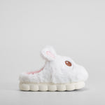 Zapatilla de casa conejo suave blanca OLYNE