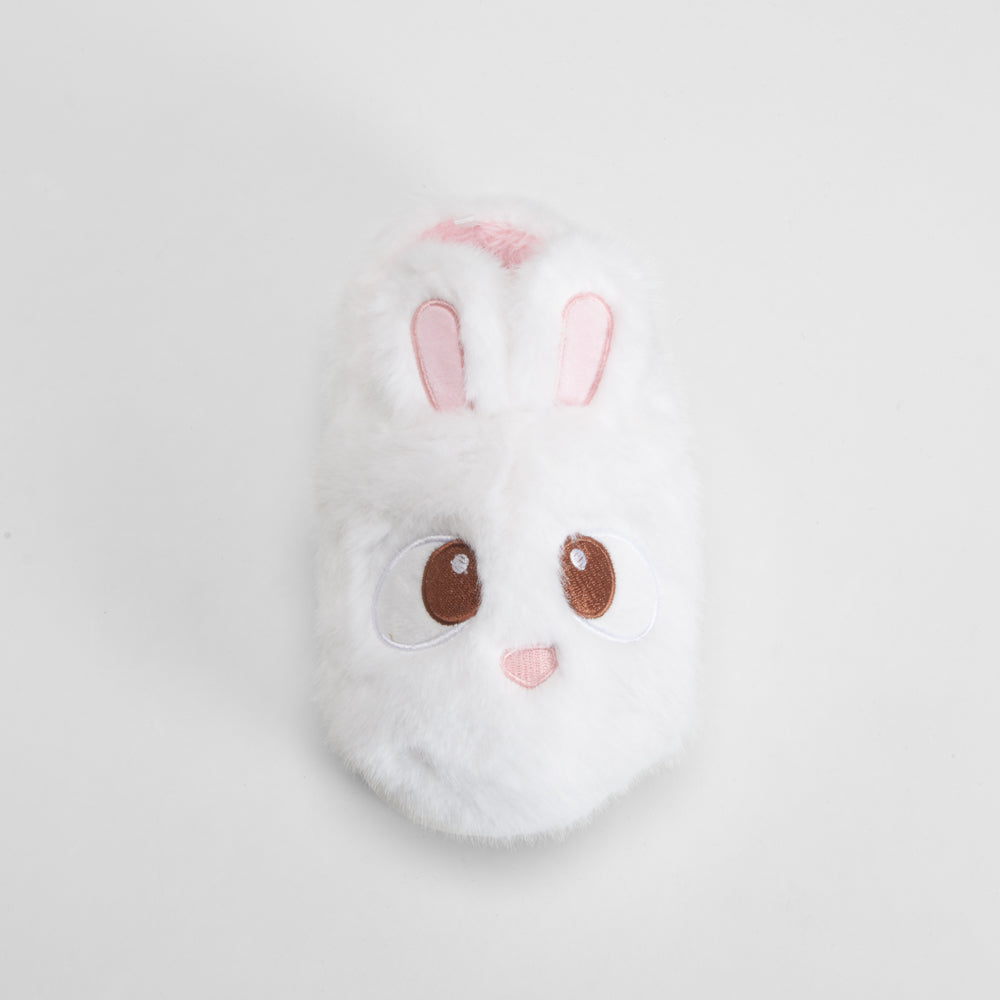 Zapatilla de casa conejo suave blanca OLYNE