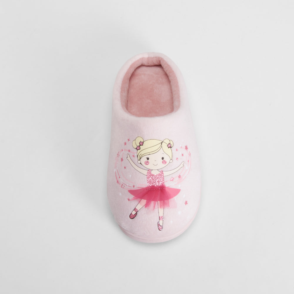 Zapatilla de casa dibujo bailarina rosa OLYNE