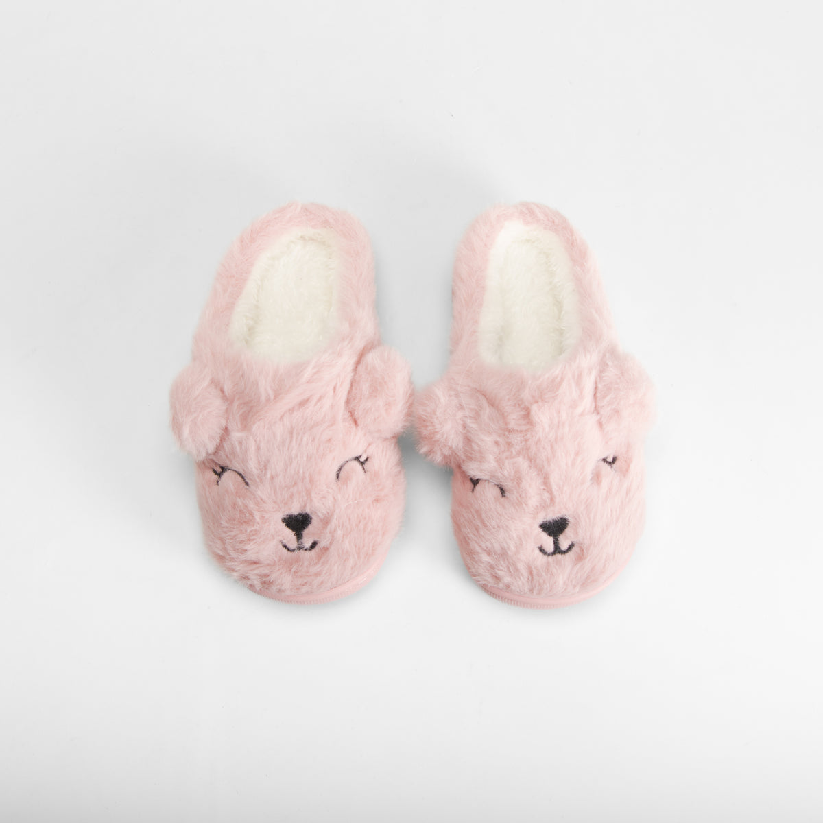Zapatilla de casa oso peluche rosa OLYNE