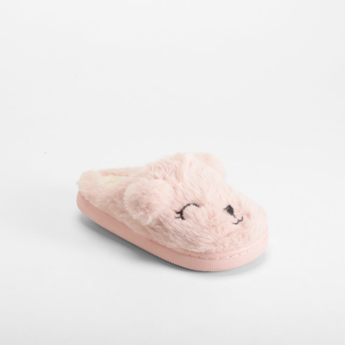 Zapatilla de casa oso peluche rosa OLYNE