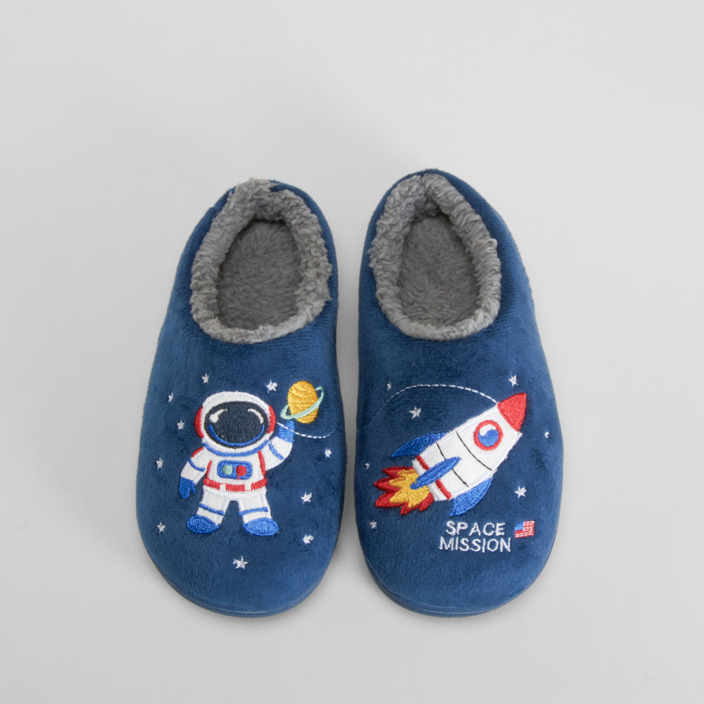 Zapatilla de casa diseño espacial azul OLYNE