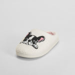 Zapatilla casa borreguito perrito blanca OLYNE