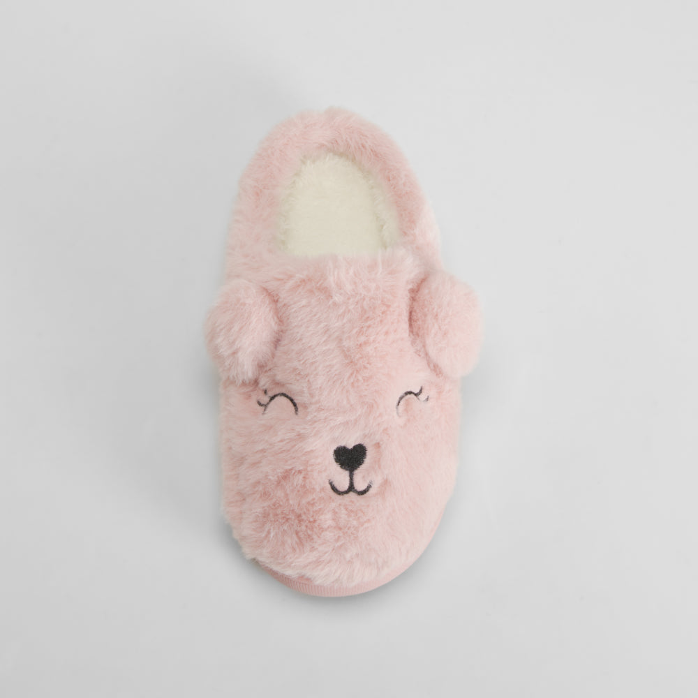 Zapatilla de casa peluche oso rosa OLYNE
