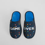 Zapatilla de casa diseño retro game azul OLYNE