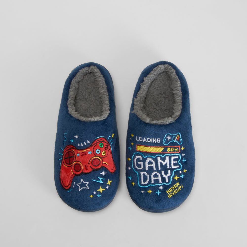 Zapatilla casa videojuegos azul OLYNE