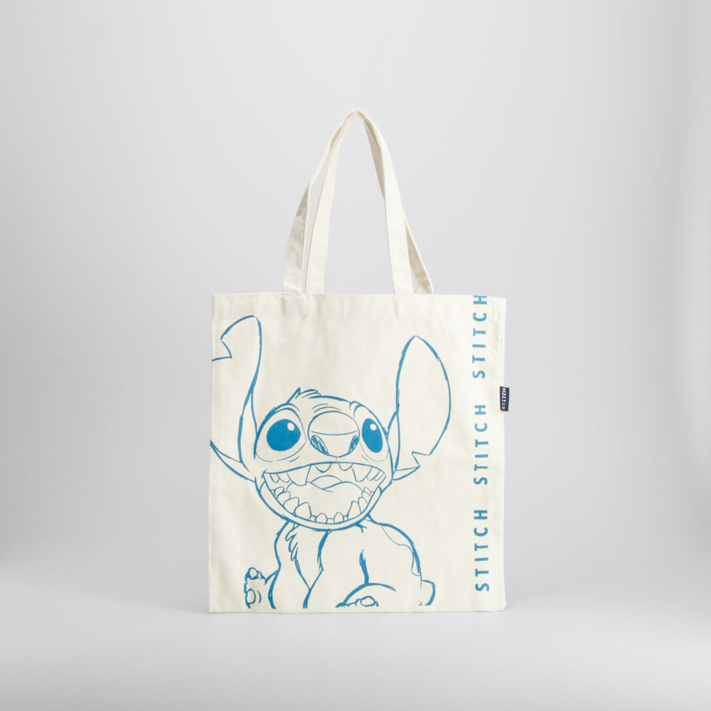 Bolsa tote azul diseño personaje STITCH