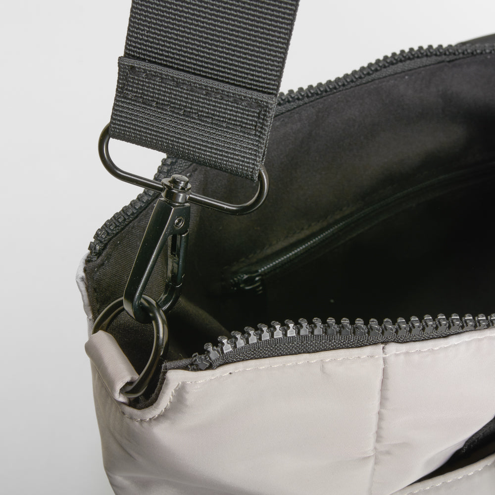 Bolso asa larga nylon blanco NYC