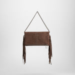 Bolso flecos cadena marrón NYC