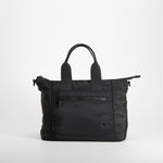 Bolso nylon asa corta y correa larga negro NYC