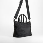 Bolso nylon asa corta y correa larga negro NYC