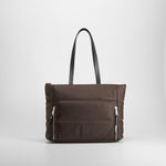 Bolso shopper nylon marrón NYC