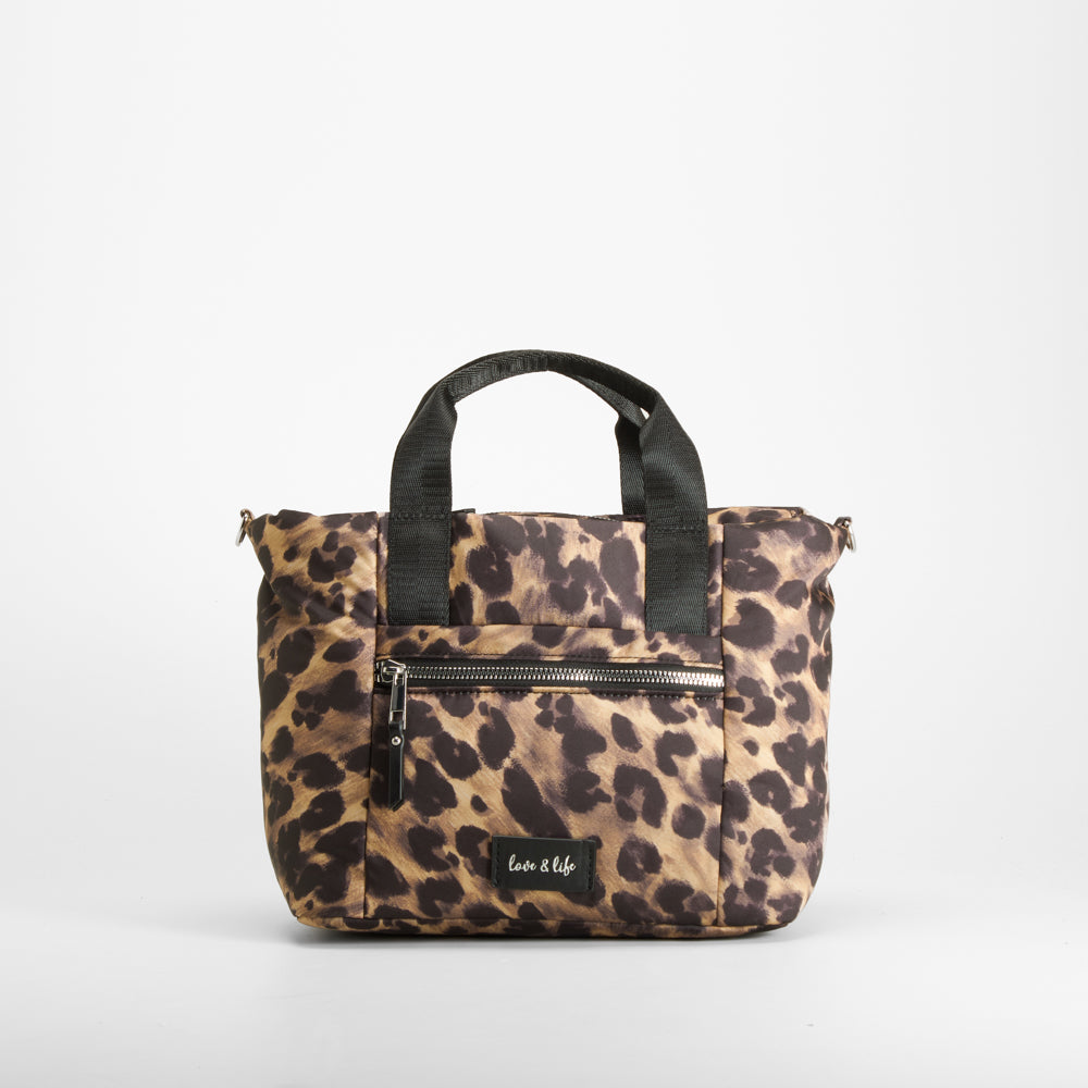 Shopper estampado leopardo marrón NYC