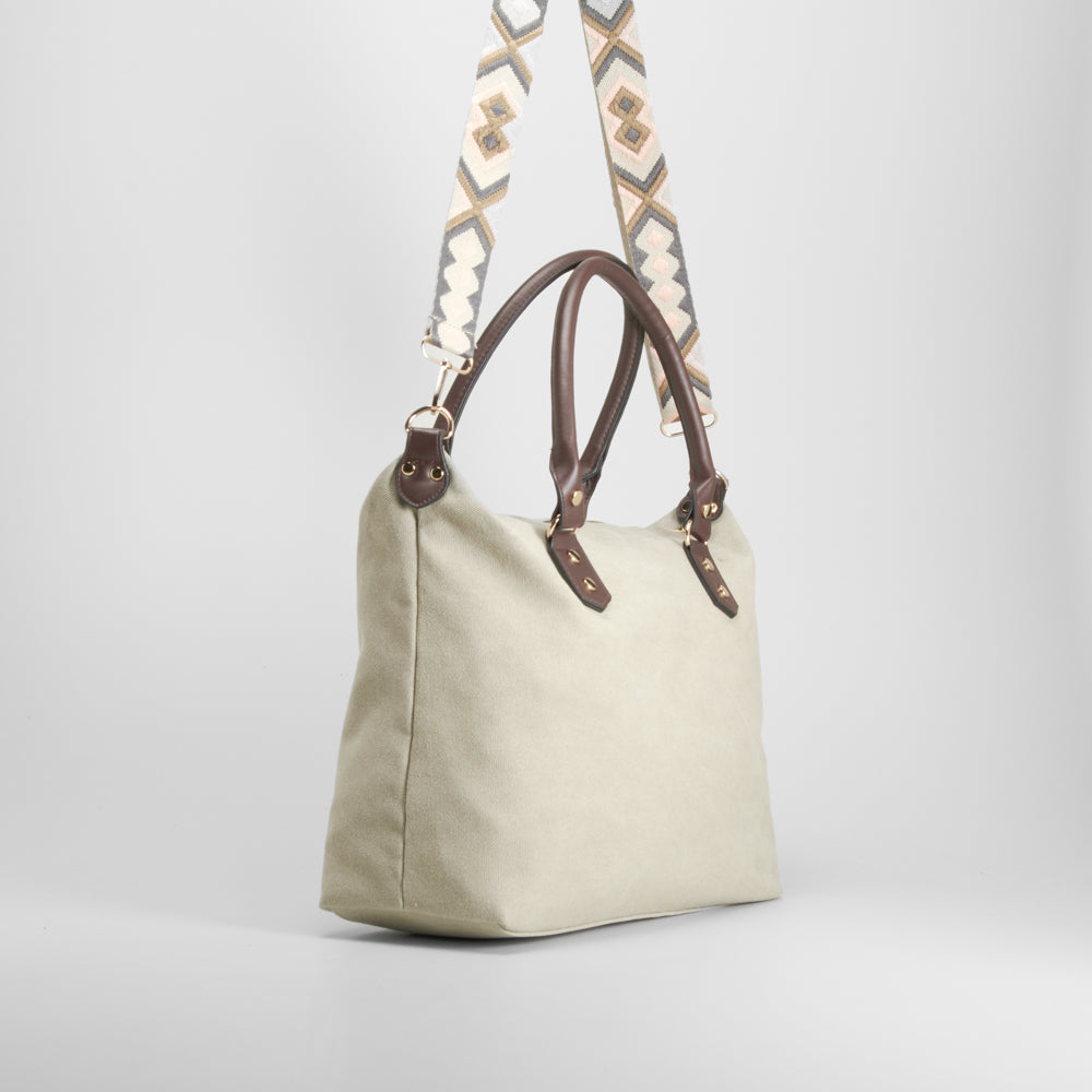 Bolso asa larga beige NYC