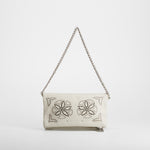 Bolso cadena diseño perforado blanco PICCOLA PIU
