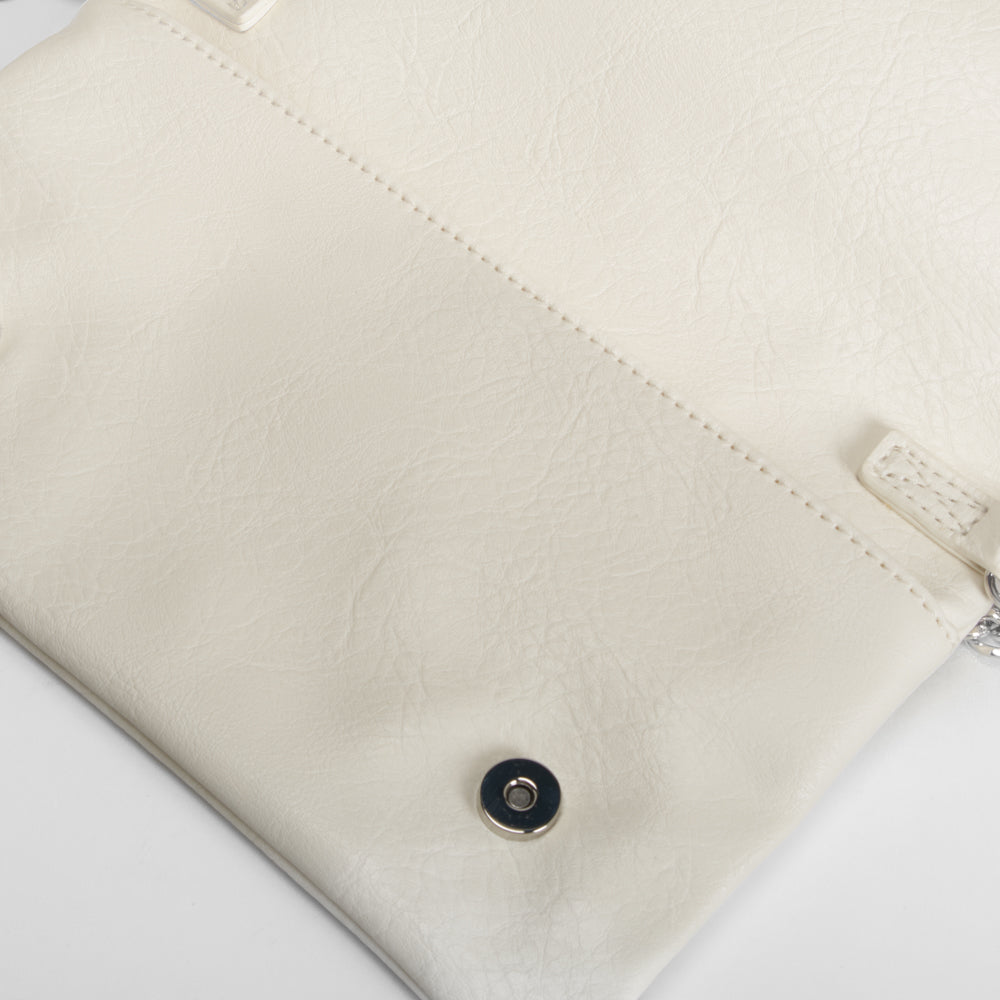 Bolso cadena diseño perforado blanco PICCOLA PIU